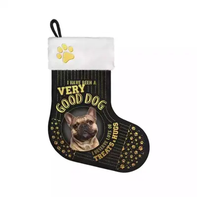 Kerstsok french bulldog l37b30cm - afbeelding 1
