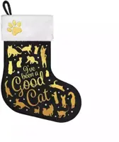 Kerstsok good cat l37b30cm - afbeelding 1