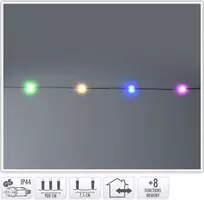 Kerstverlichting 120 LED multi color draad 9 meter - afbeelding 1