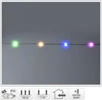 Kerstverlichting 120 LED multi color draad 9 meter - afbeelding 1