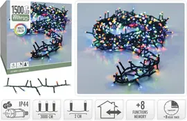 Kerstverlichting 1500 LED microcluster multicolor 30 meter - afbeelding 1