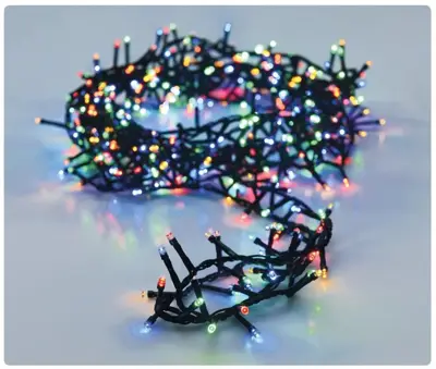 Kerstverlichting 1500 LED microcluster multicolor 30 meter - afbeelding 1