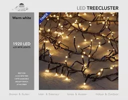 Kerstverlichting 1920 LED treecluster warm wit 25 meter - afbeelding 1