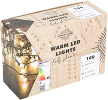 Kerstverlichting LED bolletjes 100 lampjes 10m, warm wit - afbeelding 1