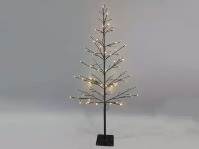 Kerstverlichting LED Boom 120 lampjes zwart 120cm x 3m snoer - afbeelding 1