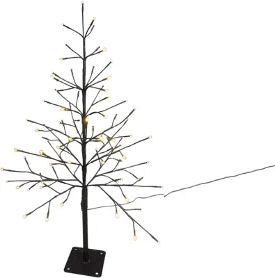 Kerstverlichting LED boom 88 lampjes zwart 90cm x 3m snoer - afbeelding 2