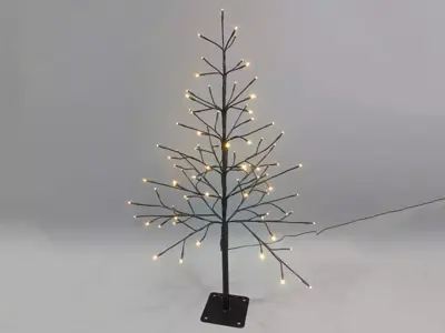 Kerstverlichting LED boom 88 lampjes zwart 90cm x 3m snoer - afbeelding 1
