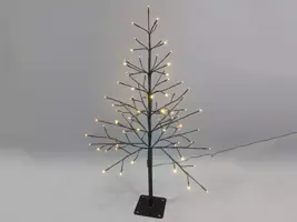 Kerstverlichting LED boom 88 lampjes zwart 90cm x 3m snoer - afbeelding 1