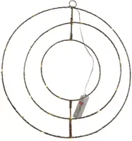 Kerstverlichting LED cirkel 40 lampjes Ø 38 cm, gouden gloed - afbeelding 1