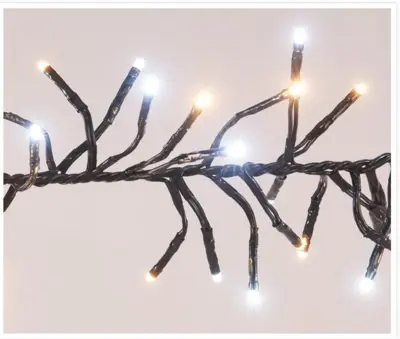 Kerstverlichting LED cluster 1152 lampjes met controller 8,4m, wit/warm wit - afbeelding 1