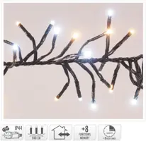 Kerstverlichting LED cluster 1152 lampjes met controller 8,4m, wit/warm wit - afbeelding 2