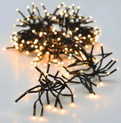 Kerstverlichting LED cluster 1512 lampjes extra warm wit - afbeelding 1