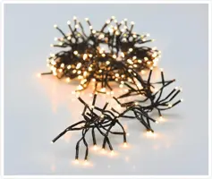 Kerstverlichting LED cluster 192 lampjes 1,4m, warm wit - afbeelding 3