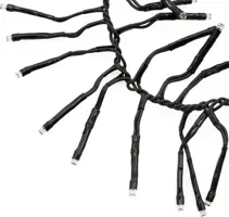 Kerstverlichting LED cluster 192 lampjes 1,4m, warm wit - afbeelding 2