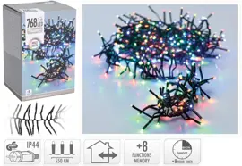 Kerstverlichting LED cluster 768 lampjes 5,5m, multicolor - afbeelding 2