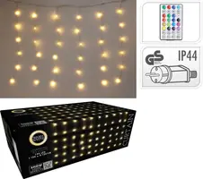 Kerstverlichting LED gordijn met 144 lampjes 1,2m, warm wit - afbeelding 4