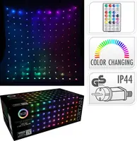 Kerstverlichting LED gordijn met 144 RGB-lampjes 1,2m, multicolor - afbeelding 4