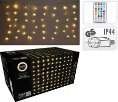 Kerstverlichting LED gordijn met 400 lampjes 2m, warm wit - afbeelding 4