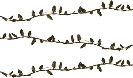 Kerstverlichting LED guirlande gouden bladeren 20 lampjes 2m, warm wit - afbeelding 1