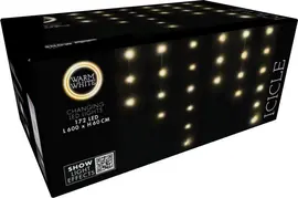 Kerstverlichting LED ijspegels 172 lampjes 6m, warm wit - afbeelding 3