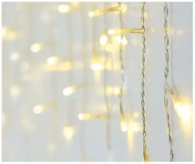 Kerstverlichting LED ijspegels 360 lampjes 12m, warm wit - afbeelding 1