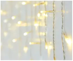 Kerstverlichting LED ijspegels 360 lampjes 12m, warm wit - afbeelding 1