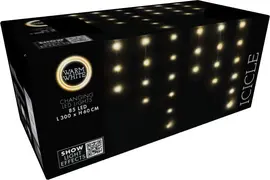 Kerstverlichting LED ijspegels 85 lampjes 3m, warm wit - afbeelding 3