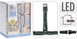 Kerstverlichting LED koppelbaar ijspegels 160 lampjes 3,1m, extra warm wit - afbeelding 2