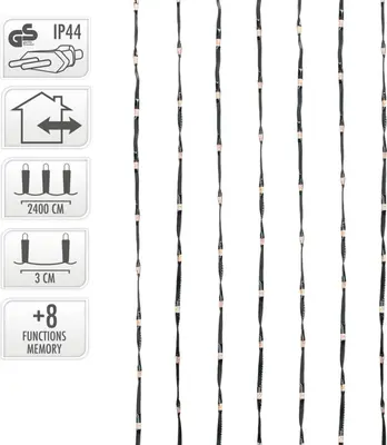 Kerstverlichting LED met 800 lampjes 24m, extra warm wit - afbeelding 4
