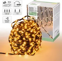 Kerstverlichting LED met 800 lampjes 24m, extra warm wit - afbeelding 1