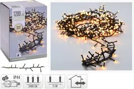 Kerstverlichting LED microcluster 1200 lampjes 24m, warm wit - afbeelding 3