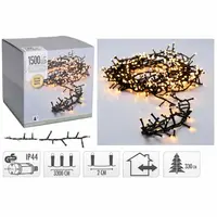 Kerstverlichting LED microcluster 1500 lampjes 30m, extra warm wit - afbeelding 1