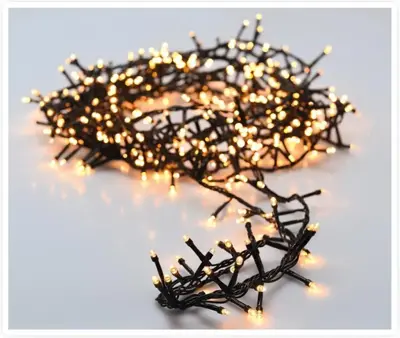 Kerstverlichting LED microcluster 200 lampjes 4m, warm wit - afbeelding 2
