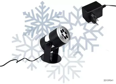 Kerstverlichting LED projector sneeuwvlok roterend - afbeelding 1