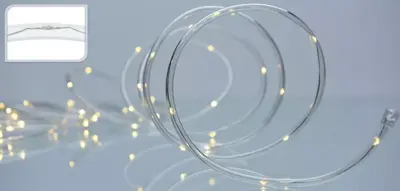 Kerstverlichting LED slangverlichting 50 lampjes 5m, warm wit - afbeelding 1