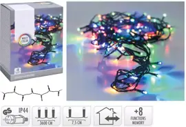 Kerstverlichting LED snoer 480 lampjes, multicolor - afbeelding 1