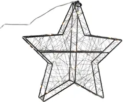 Kerstverlichting LED ster 30 lampjes zwart Ø 30cm, gouden gloed - afbeelding 1