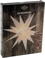 Kerstverlichting LED ster kunststof 4 lampjes Ø 35cm, warm wit - afbeelding 1