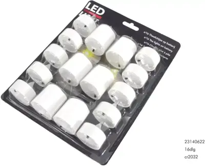 Kerstverlichting LED theelicht 16 stuks - afbeelding 1