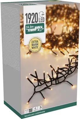 Kerstverlichting LED treecluster met 1920 lampjes extra warm - afbeelding 1