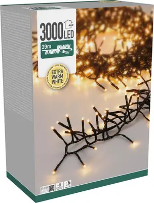 Kerstverlichting LED treecluster met 3000 lampjes extra warm - afbeelding 1