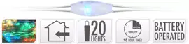 Kerstverlichting LED zilverdraad 20 lampjes 1m, multicolor - afbeelding 1