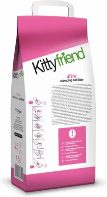 Kittyfriend ultra klonterende kattenbakvulling, 15 l - afbeelding 2