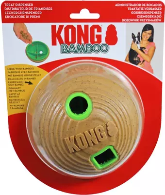 Kong hond Bamboo feeder ball, medium. - afbeelding 1