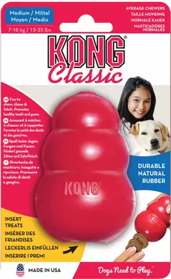 Kong hond Classic rubber “M”, rood - afbeelding 1