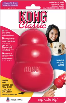 Kong hond Classic rubber “XL”, rood. - afbeelding 1