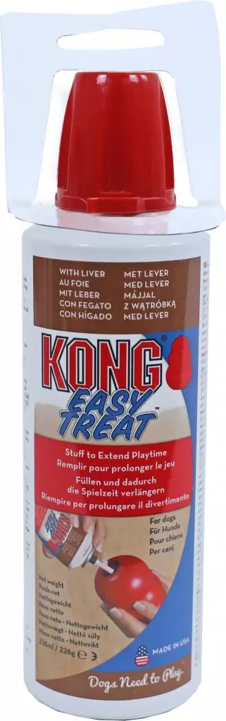 Kong hond Easy Treat spuitbus, liver pasta