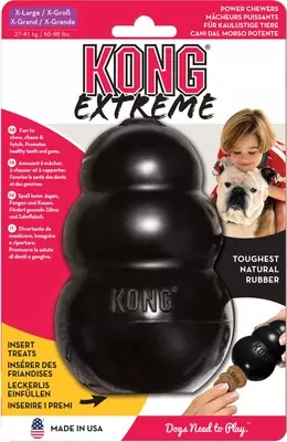 Kong hond Extreme rubber “XL”, zwart. - afbeelding 1