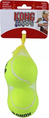 Kong hond Squeakair met piep large, net à 2 tennisballen (Ø 7,5 cm) - afbeelding 1