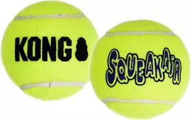 Kong hond Squeakair met piep medium, net à 3 tennisballen. (Ø 6,5 cm) - afbeelding 2